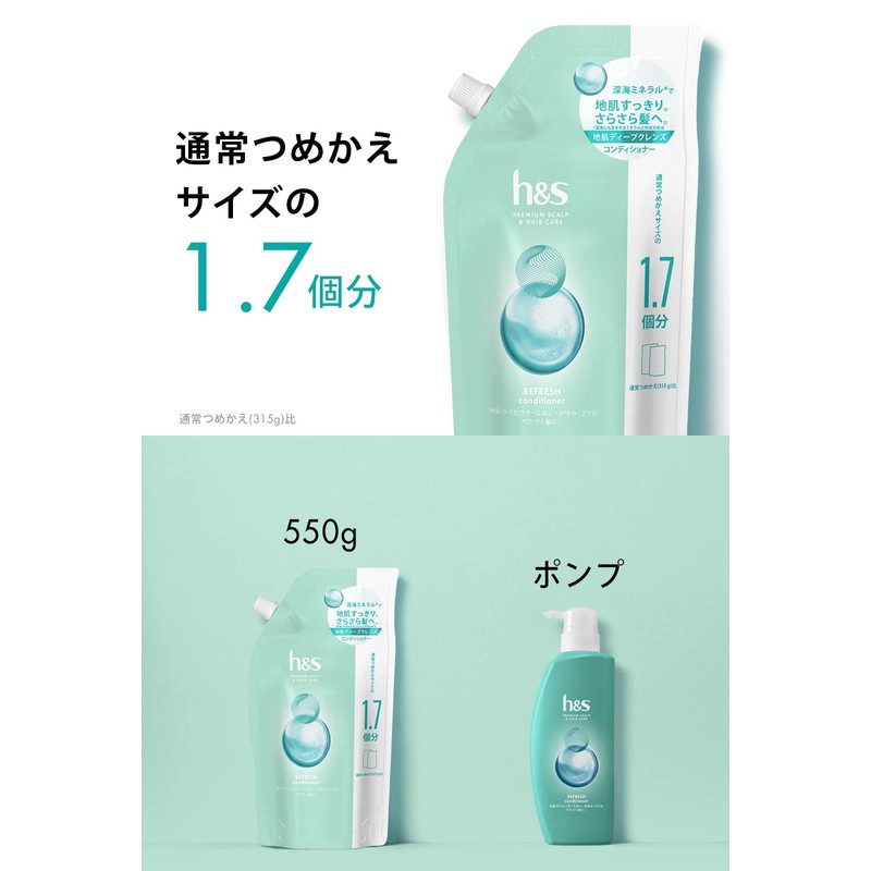 H&S Refresh Conditioner Refill Extra Large Size 19.4 oz (550