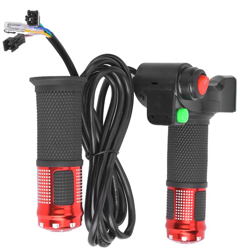 1 Pair Universal LED Voltage Display Twist Throttle for 12‑99V