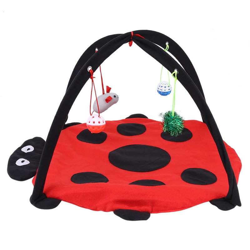Foldable Cat Activity Play Mat Tent Multifunction Pet Bed with