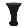 JISEN Cocktail Spandex Fitted Stretchable Elastic Tablecloth 28x43 Inch Black