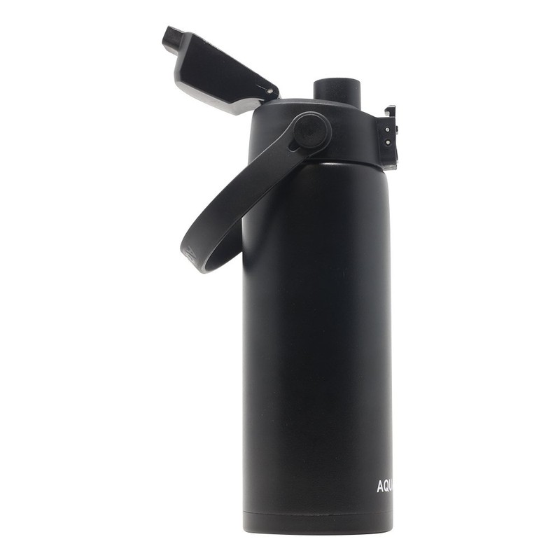 Aquatix Double Wall Insulated 21 Ounce Black Bottle with Silicon