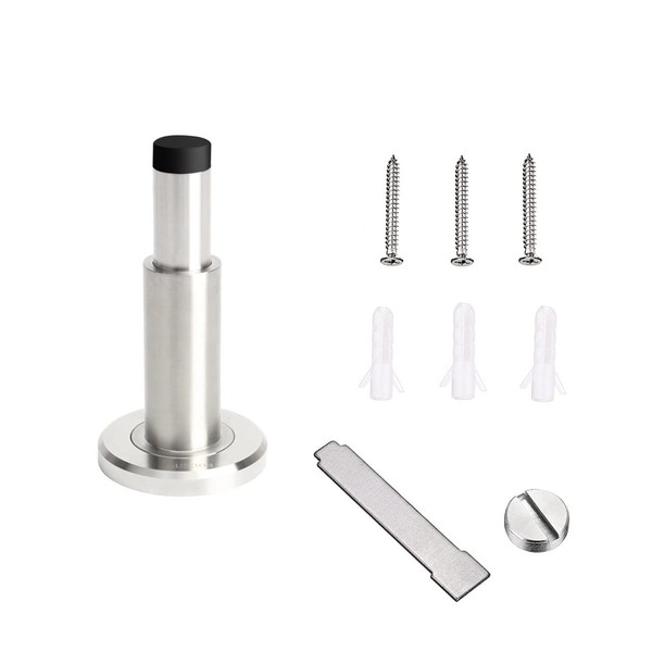 JZK 7CM-10.8CM Length Adjustable Wall Mounted Door Stop with Rubber