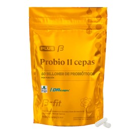 B-FIT Suplemento Probio 11 Cepas, 60 Billones, Sin Gluten, Sin Sabor  60 Cápsulas, Tecnología VCaps, Sin Gluten, Sin Sabor                            