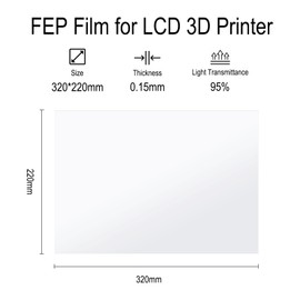 TMYPN 5 PCS 320 * 220mm FEP Release Film + 10.1'' 3D Printers Screen Protector for Anycubic Photon Mono M5S Resin 3D Printers