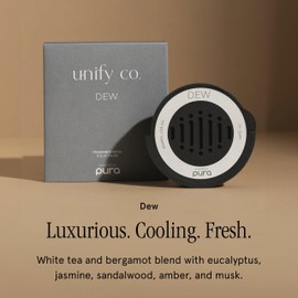 Pura & Unify Co. Car Scent Refill - Fragrance for Pura Car Diffuser - Clean & Safe Luxury Diffuser Scent - Long-Lasting Fragrance for 30 Days of Aroma - Must-Have for Car - Dew