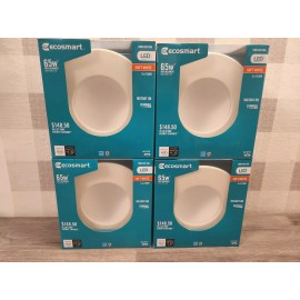 EcoSmart 4 Pk EcoSmart 65W Soft White 2700K Dimmable LED Recessed Downlight Indirect New