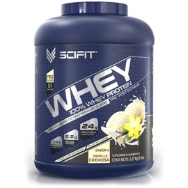 Scifit  Protena Whey  24 g de Protena  100 Whey Protein  61 Servicios  Sabor Vainilla  Post Entrenamiento  Bajo en Carbs  5lb (2,27 kg)               