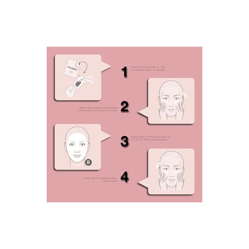 Mascarilla facial coreana galardonada con aceite de 2 pasos, nutritiva