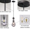 Joyunleo Raindrop Pendant Lights, Black Kitchen Island Pendant Lights, Teardrop
