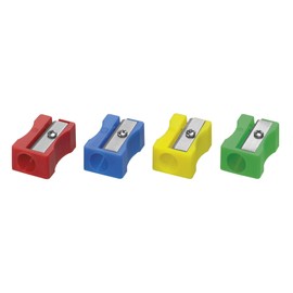 Westcott 14207 I Single Hole Sharpener, Plastic 4 Assorted Colours (Pack of 20)