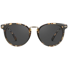 CARFIA Retro Acetate Cat Eye Sunglasses for Women Polarized UV Protection, Cateye Ladies Sunnies Metal Bridge Brow Eyewears