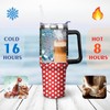 Sunmdecor 40 Oz Tumbler with Handle and Silicone Straws,Coffee Insulated