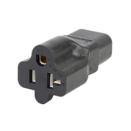 JORINDO IEC 320 C14 Male to Nema 5-15R/20R AC Power Adapter, C14 15Amp to T Blade 20Amp AC Adapter,IEC 3Pole Plug to USA Female Nema 5-15R AC Power(C14 to 5-15/20R)