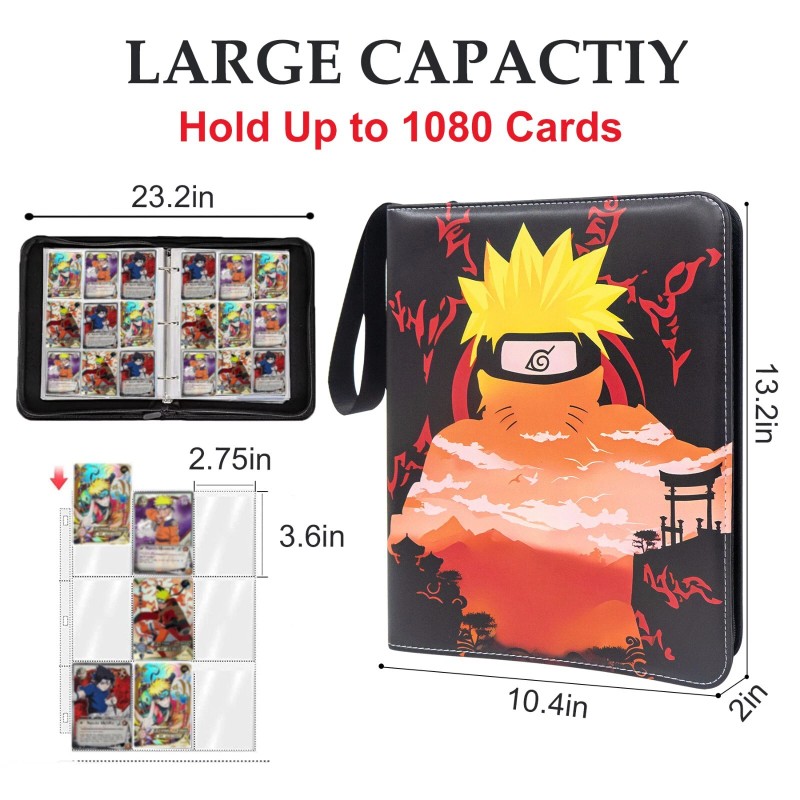 Anime Card Binder for Trading Cards,480 Cards One Piece TCG