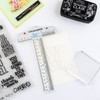 OTCRAFT 6 Inches/15cm Acrylic Clear T-Square Ruler, inches and metric,
