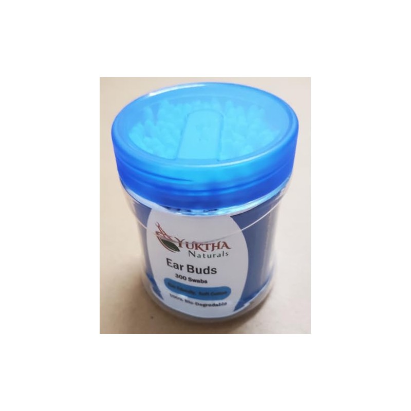 Yuktha Ear Buds - 100% Biodegradable Wooden Sticks with Cotton