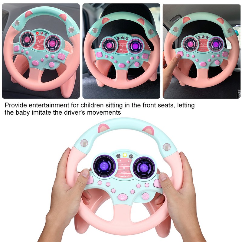 CO Driver Simulated Steering Wheel Pink Educational Driving Simulation Toy