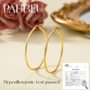 PABBEU Gold Hoop Earrings for Women Large Rhinestone Hoop Earrings
