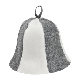 High Temperature Resistance Sauna Hat, Water Absorption Heat Insulation Sauna Hat, Sauna Hat, Robust and Durable, Sauna Hat Men Sauna Hat Women (White Grey, One Size)