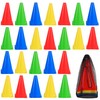 Bramble 48-Pack 7" Small Traffic Cones | Red, Blue, Green, Yellow | Ideal for Parties, Training, and Educational Activities