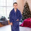 TowelSelections Big Boys’ Robe, Kids Plush Shawl Fleece Bathrobe Size