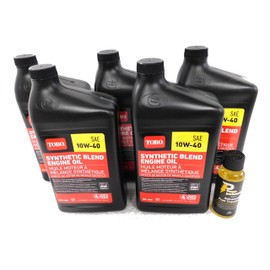 Toro 130-1680 (Pack of 5) SAE 10W-40 Synthetic Blend Oil and Fuel Treatment