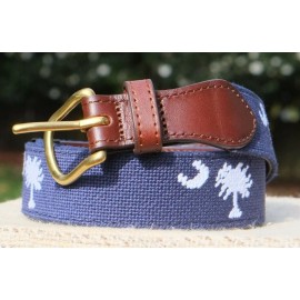 Magnolia Row Brand New South Carolina Flag Needlepoint Belt - Magnolia Row   - 30