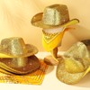 12 Pcs Sparkly Adults Cowboy Hat for Women Men Western