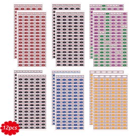 Chrome Socket Labels, Color-Coded Adhesive Stickers for SAE, Metric, Torx, Tool Labels for Organizing Socket Sets