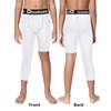 Dizoboee Youth Boys Compression Pants One Leg 3/4 Athletic Leggings