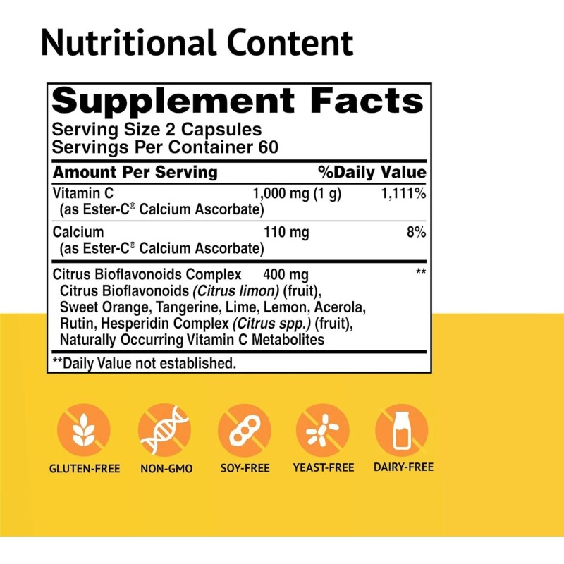 American Health Ester-C with CitrusVitamin C - 500 mg, 60