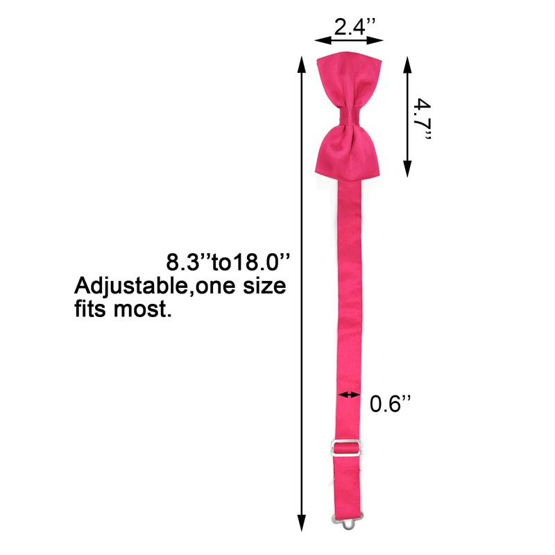 Medsuo Adjustable Bowtie, Men BowtiePre-Tied Bow Tie for Parties (Hot