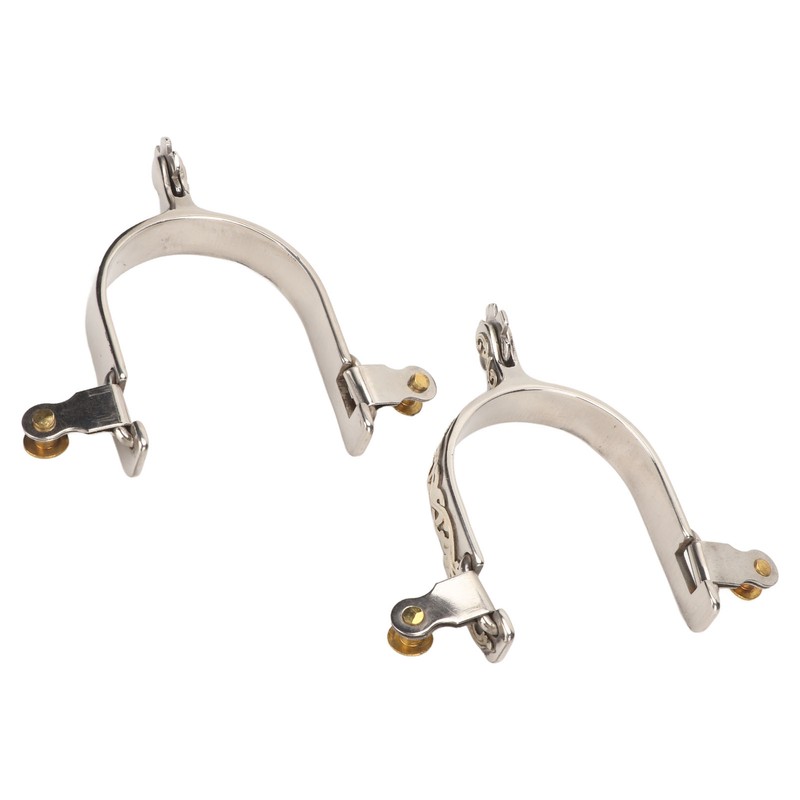 1 Pair Horse Spurs Stainless Steel Western Cowboys Spurs Men