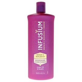 Infusium Repair and Replenish Nourishing Conditioner - Hair Conditioner with Keratin, Argan Oil, and Ceramides - Suitable for All Hair Types - 33.8 oz