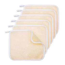 6 Pack Exfoliang Face and Body Wash Bath Scrub Soft Weave Bath Towel Massage Cloth for Women and Man, Two Sides