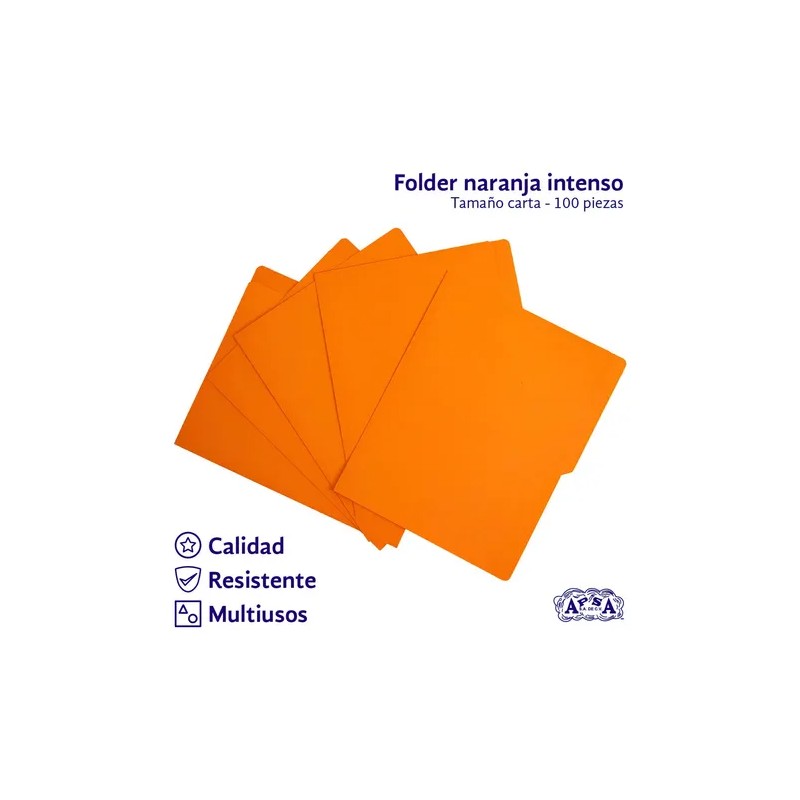 Folder Apsa L84-p Carta 12 Ceja Naranja Intenso Con 100pzas
