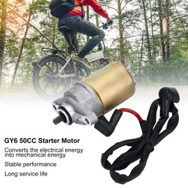 Shanrya 139QMB Starter Motor 4-Stroke GY6 50CC Starter Motor for Go-Kart for Scooter