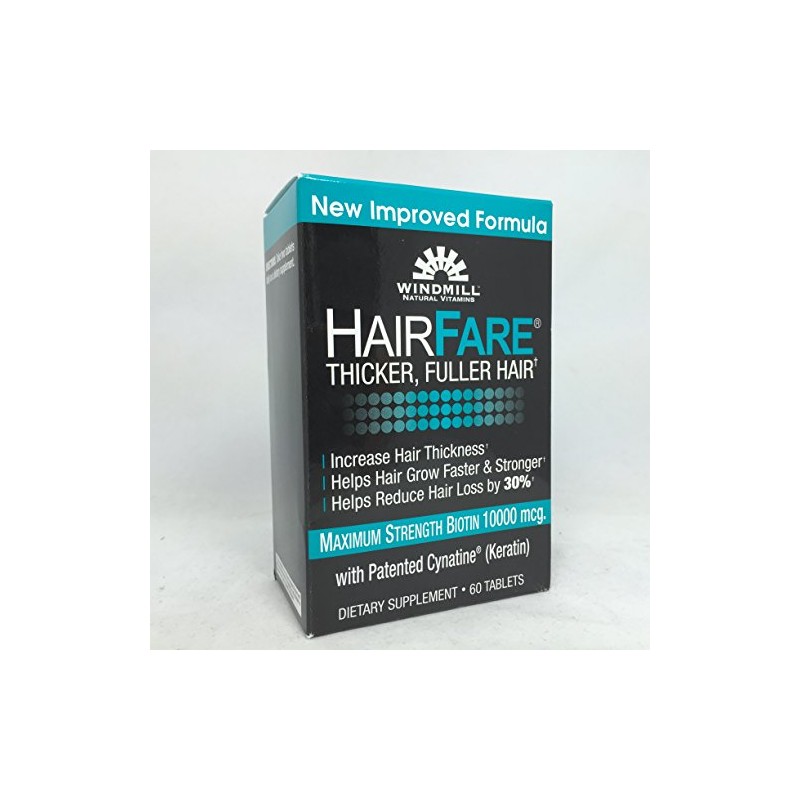 Windmill Hair Fare Biotin 10000 mcg, 60 Tablets Per Box