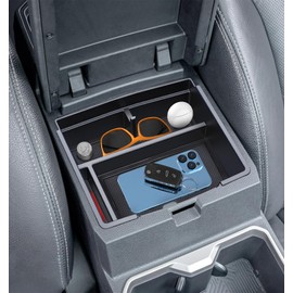 Sinvanho Center Console Organizer Compatible with 2024 2025 Toyota Tacoma (4th Gen) Accessories, Interior Insert Magnet Armrest Box Hidden Secondary Secret Privacy Storage Box Tray Coin Holder, 2 PCS