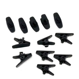 12 Pack Oxygen Tube Clips for Glasses Nasal Cannula Ear Protector Holder Hat Headband Visor Hose(Black)