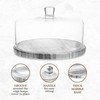 Galashield Marble Cake Stand with Dome | Cake Plate with