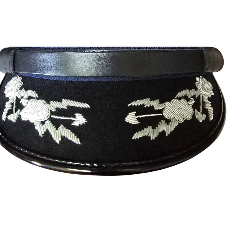 USA Airforce General Blue Cotton Officer hat Silver Hand Embroidered