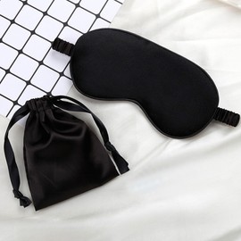 Silk Blackout Insomnia Sleep Eye Mask Blindfold Pouch Set RD-10429 Fresh Powder 2ea