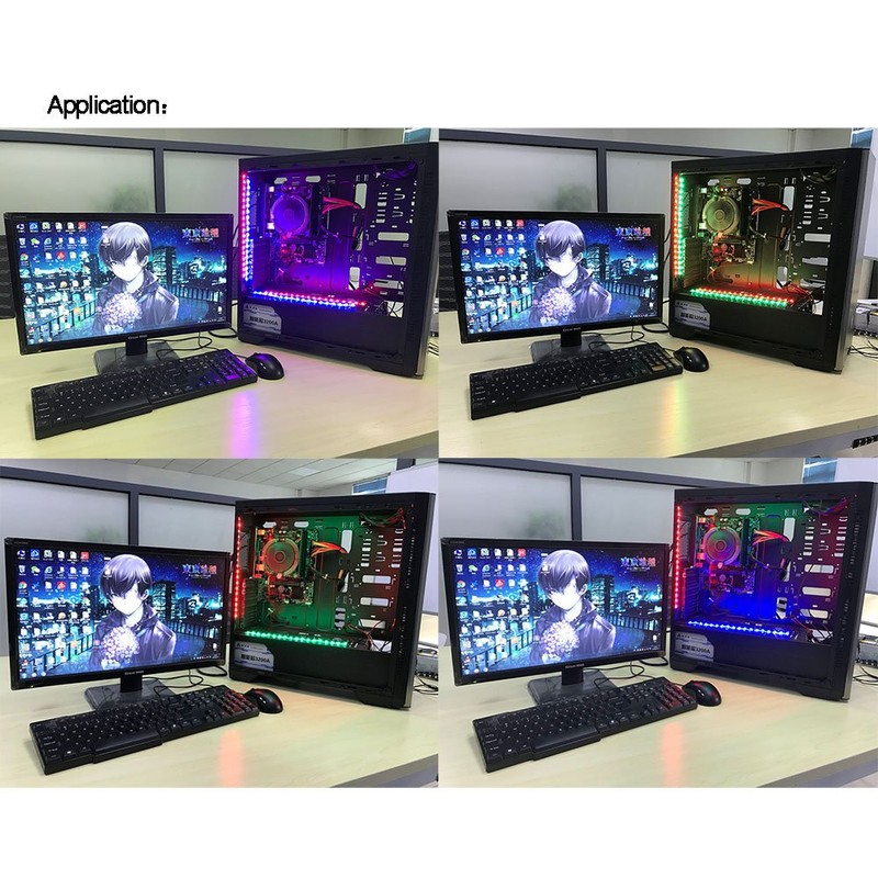 Ubanner LED Light Strip Computer Lighting RED, Magnetic, Molex Connector,