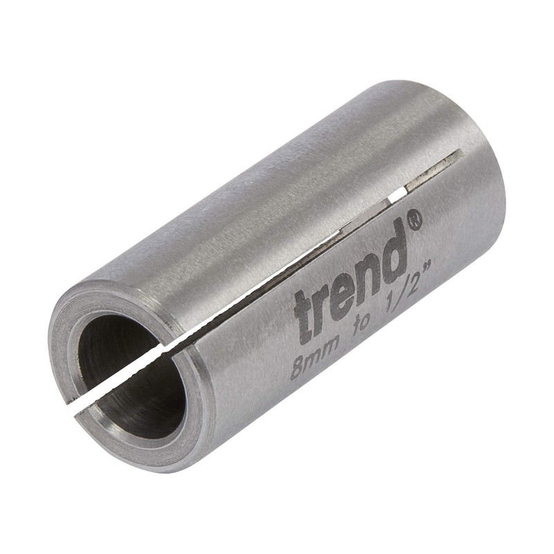 Trend Collet Reduction Sleeve, 8mm to 12.7mm, Router Shank Adaptor,