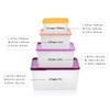Tupperware Keeptabs 4-Container Stacking Food Storage Set, Multi Color Lids,
