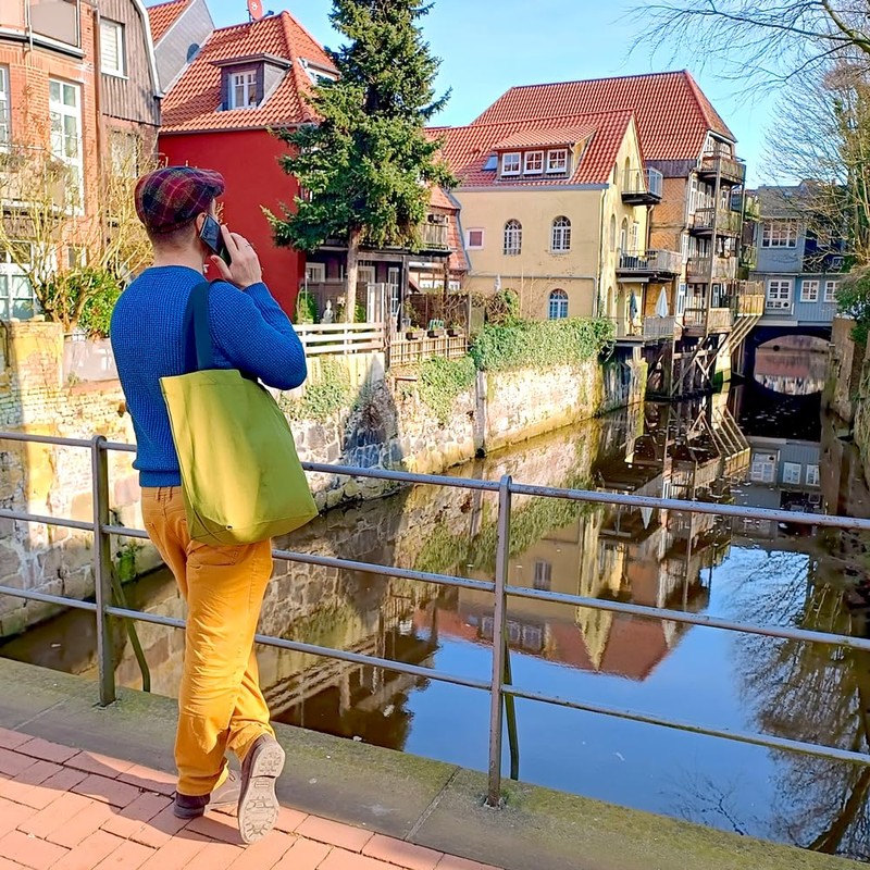 Cottonbagjoe Stylish spacious carry bag with inner pocket and zip,