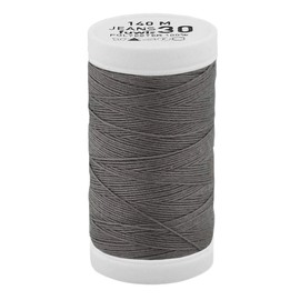 Denim Yarn J30 Sewing Thread Leather Yarn Saddle Yarn Thickness 30, Very Tear-Resistant, 140 Metres (0265 - Iron Grey)