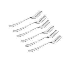 Godinger Dinner Fork, Pasta Fork, Serving Fork Set Elegant and Durable Forks for Everyday Dining, Set of 6