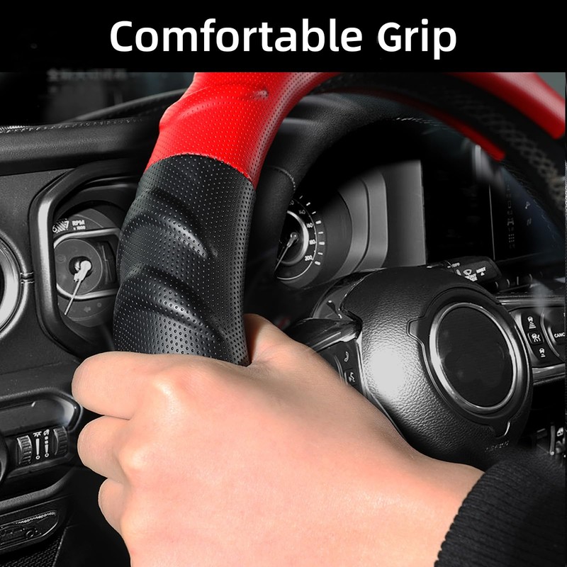 CACAWIZ Car Steering Wheel Cover for Dodge RAM - Steering